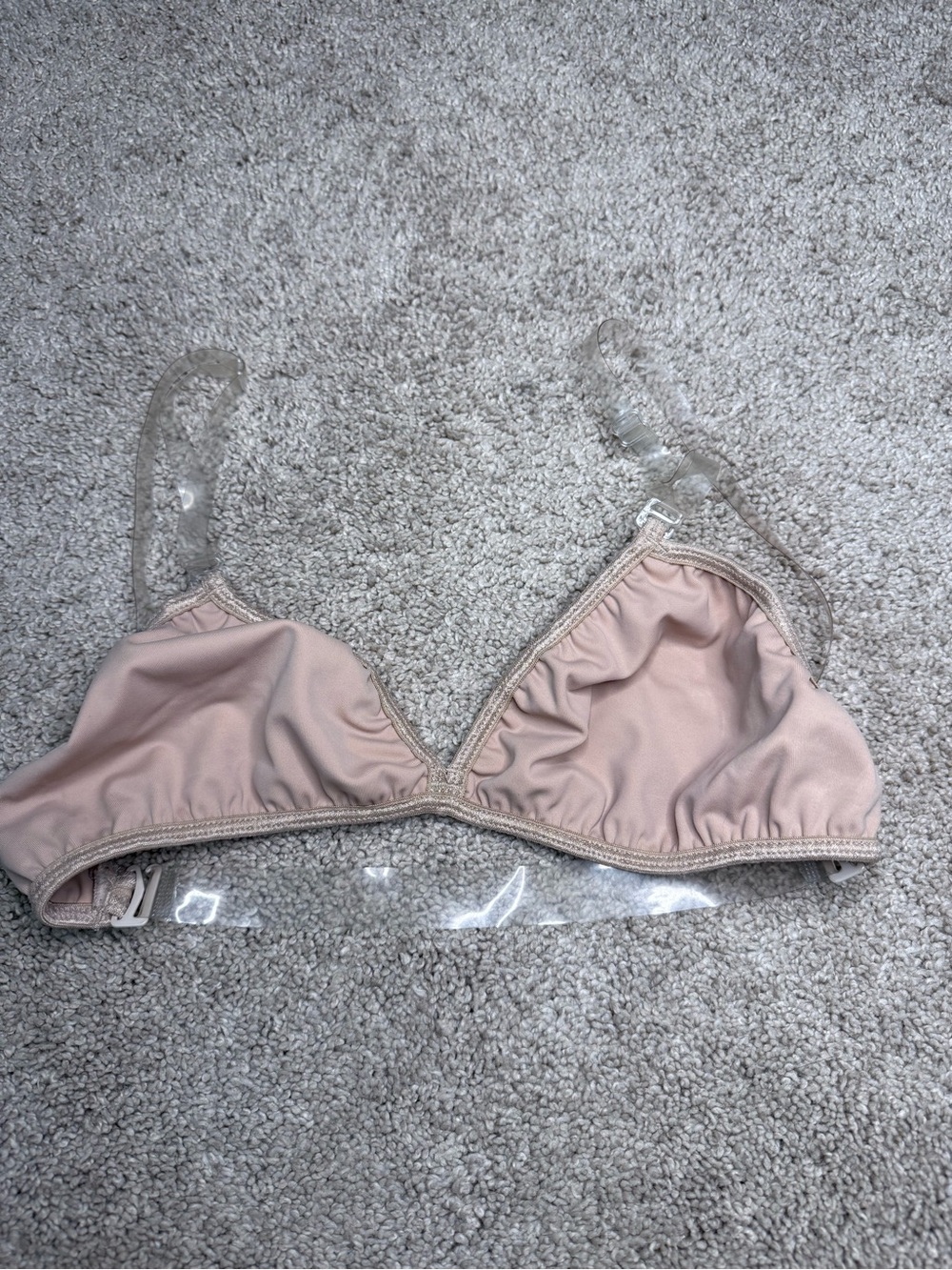 Body Wrappers Soft Triangle Bralette in Blush Pink